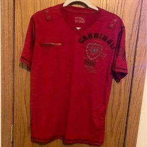 Vertical sport red men’s t shirt. Size medium
